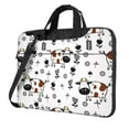 thumbnail image 1 of ZICANCN Laptop Case 15.6 inch, Cute Cows Doodle Seamless Work Shoulder Messenger Business Bag for Women and Men, 1 of 9