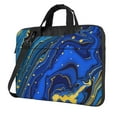 thumbnail image 1 of ZICANCN Laptop Case 13 inch, Gold Liquid Marble Artistic Work Shoulder Messenger Business Bag for Women and Men, 1 of 9