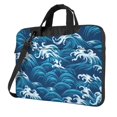 thumbnail image 1 of ZICANCN Laptop Case 14 inch, Blue Waves Sea Work Shoulder Messenger Business Bag for Women and Men, 1 of 9