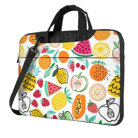 ZICANCN Laptop Case 14 inch, Cartoon Lemon Slice Fruit Work Shoulder Messenger Business Bag for Women and Men
