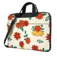 thumbnail image 1 of ZICANCN Laptop Case 14 inch, Christmas Flower Bells Leaves Work Shoulder Messenger Business Bag for Women and Men, 1 of 9