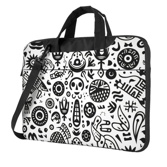 ZICANCN Laptop Case 14 inch, Mysterious Devil Sign Work Shoulder Messenger Business Bag for Women and Men