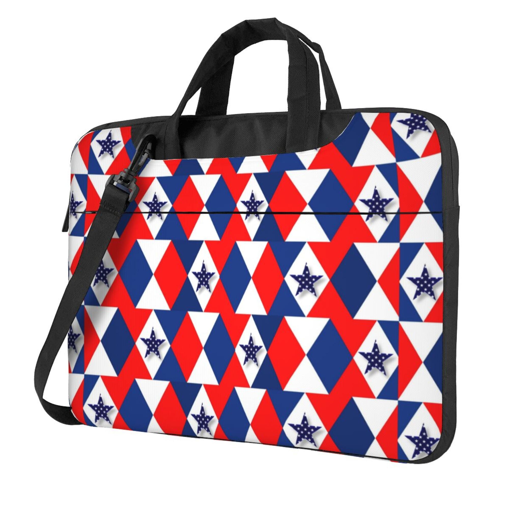 ZICANCN Laptop Case 14 inch, Patriotic Red White Blue Geometry Work ...