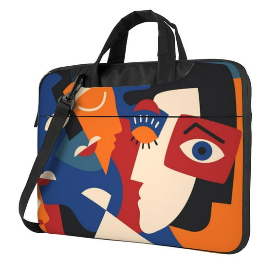 ZICANCN Laptop Case 15.6 inch, Abstract Color Face Art Work Shoulder Messenger Business Bag for Women and Men