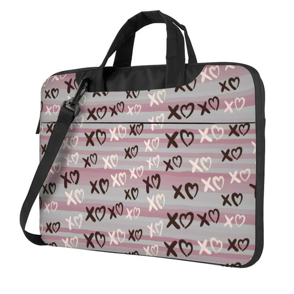 ZICANCN Laptop Case 15.6 inch, Abstract Hearts Drawing Love Work Shoulder Messenger Business Bag for Women and Men