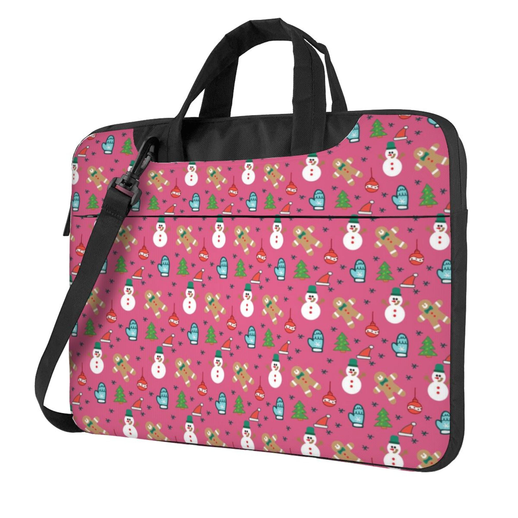 ZICANCN Laptop Case 15.6 inch, Snowman Christmas Pink Tree Work