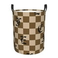 thumbnail image 1 of ZICANCN Laundry Basket Organizer, Gothic Alphabet Checkerboard Grid Collapsible Hamper for Bathroom Bedroom Laundry Room, Small Size, 1 of 1