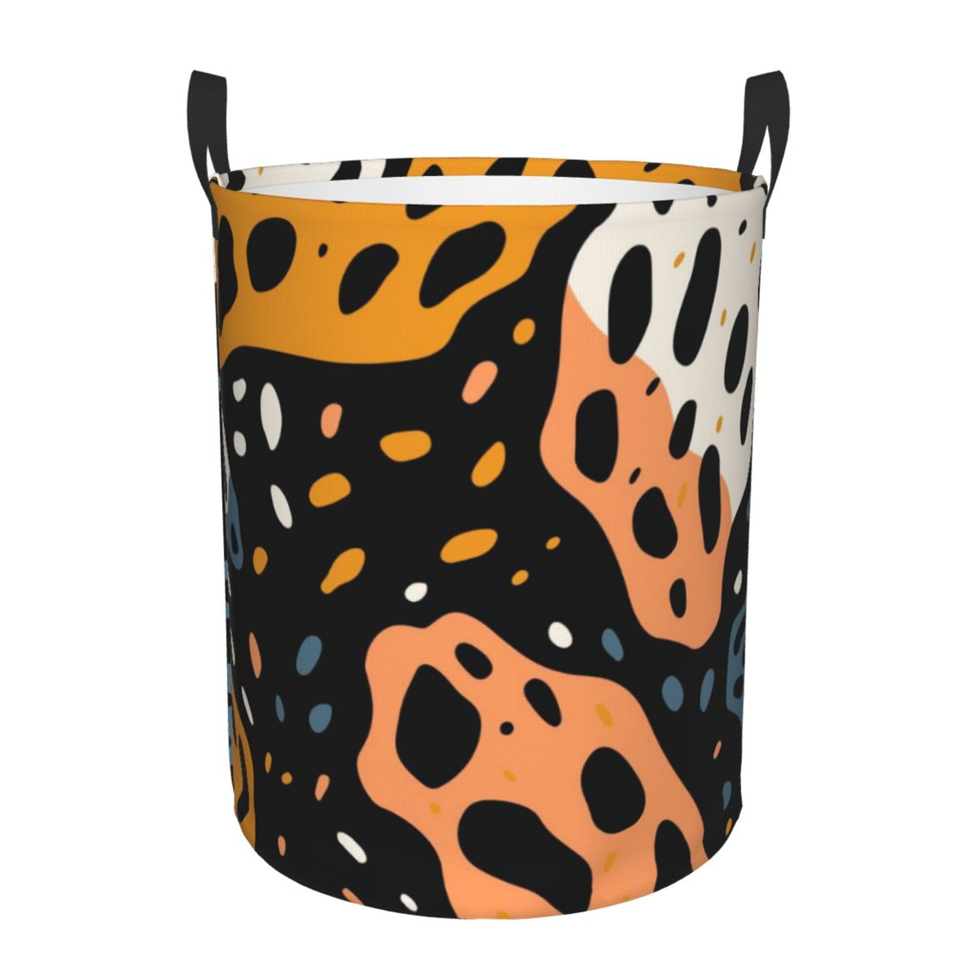 Teal Leopard Laundry Basket