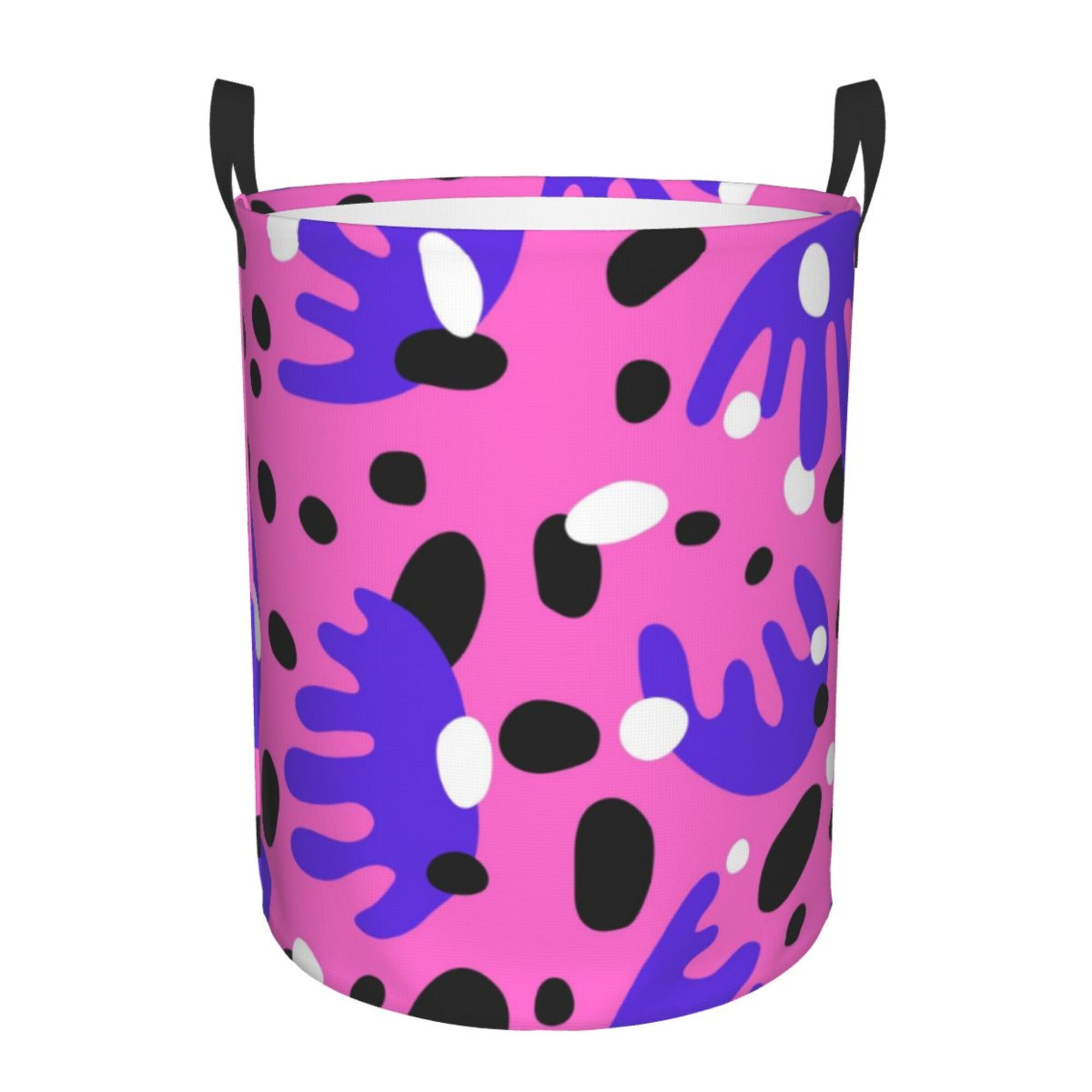 Pink Polka Dot Laundry Basket