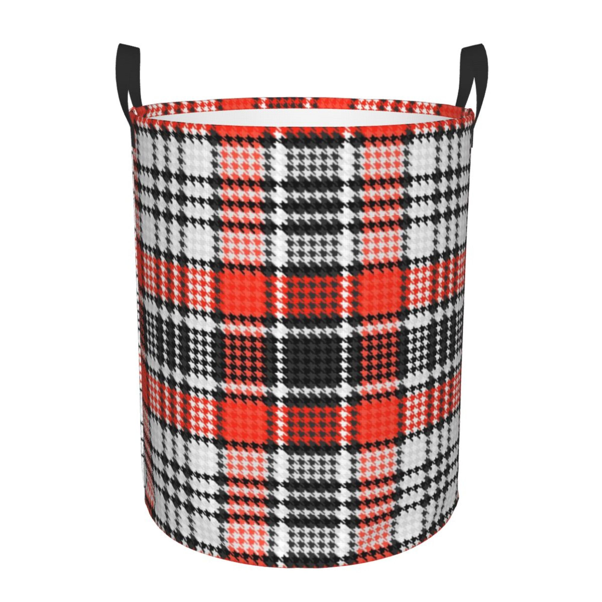 Red Plaid Laundry Basket
