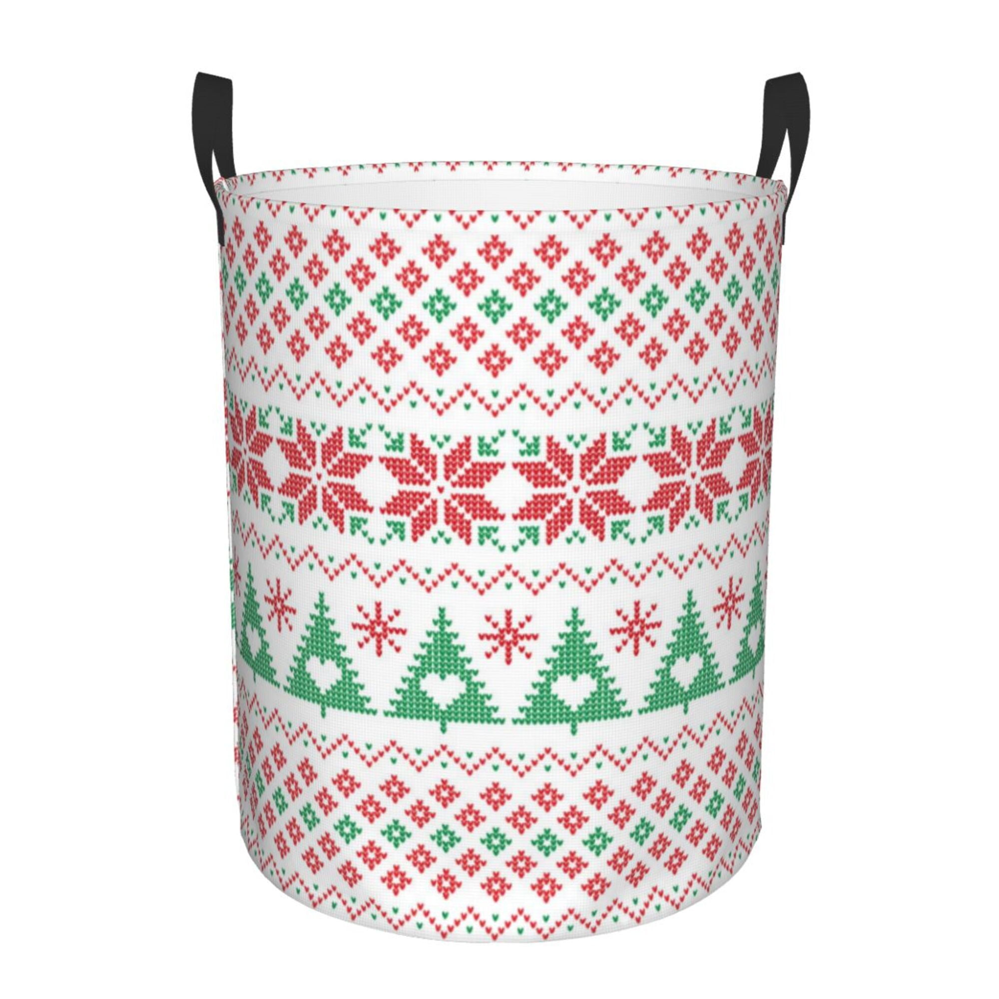 Snowflake Reindeer Quilted Laundry Basket NCU0TH3289 main image 1