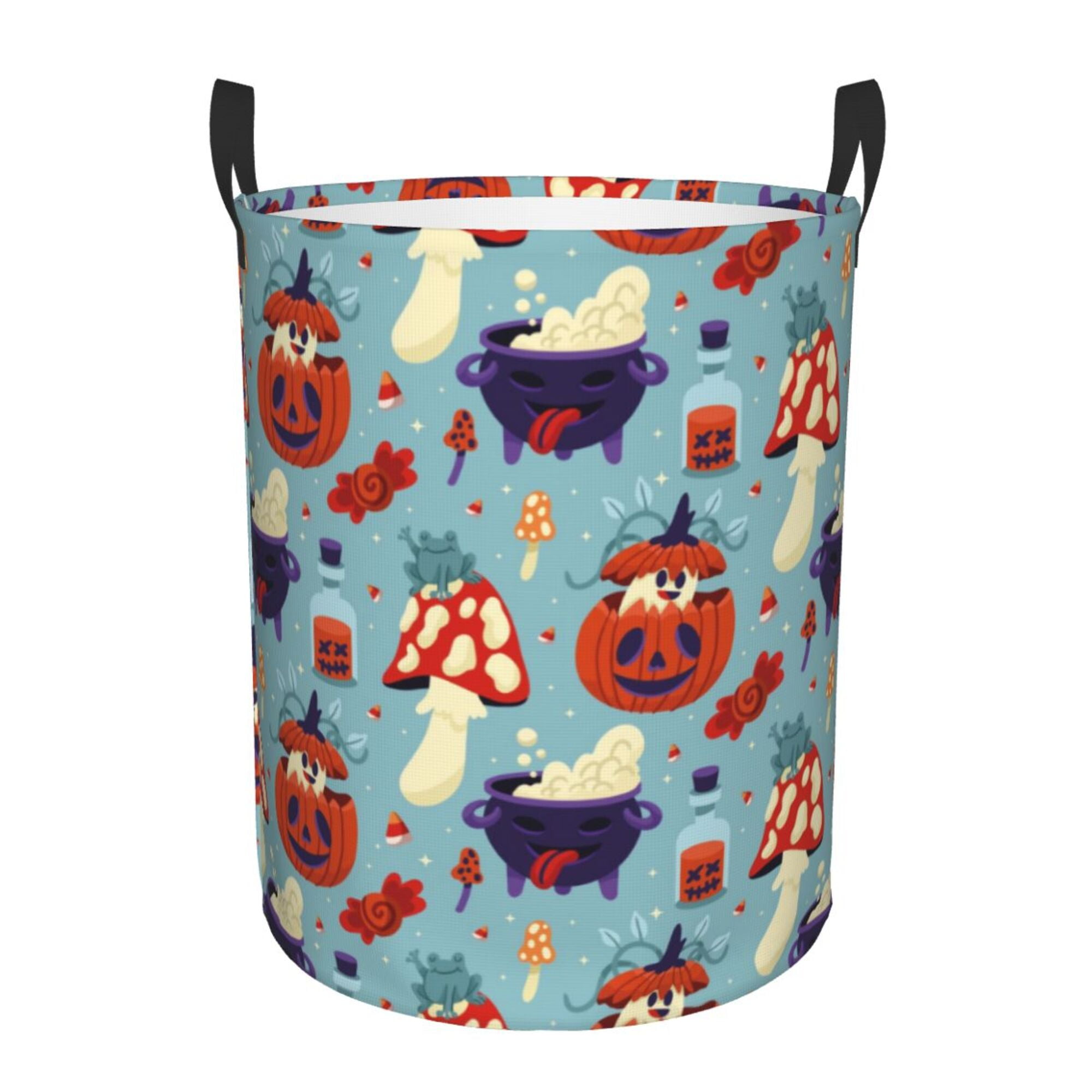 ZICANCN Laundry Basket Organizer, Spooky Pumpkin Poison Mushroom ...