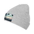 thumbnail image 1 of ZICANCN Magical Landscape Knit Beanie Hat, Winter Cap Soft Warm Classic Hats for Men Women, Gray, 1 of 8