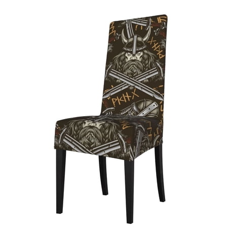 ZICANCN Medieval Brave Warrior Chair Protectors Seat Covers , Dining Chair Slipcovers 1 Piece for Dining Room Hotel Kitchen