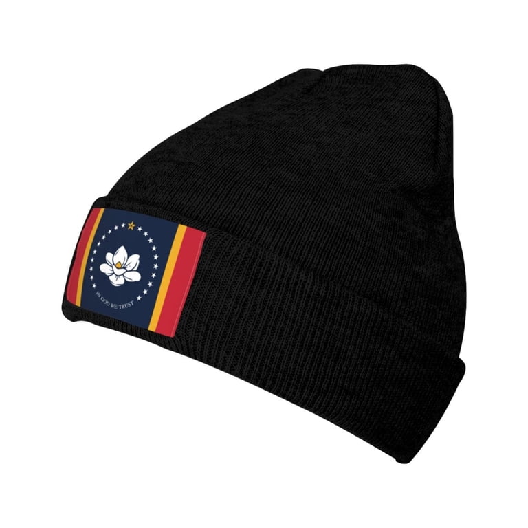 ZICANCN Mississippi State Flag Knit Beanie Hat , Winter Cap 