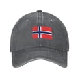 thumbnail image 1 of ZICANCN Norway Flag Adjustable Baseball Cap Women , Hats for Men Adult Washed Cotton Denim Baseball Caps Fashion Deep Heather, 1 of 8