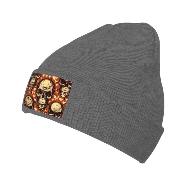 ZICANCN Orange Alchemy Skull Heart Knit Beanie Hat, Winter  display picture 1