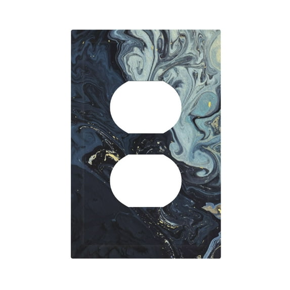 ZICANCN Outlet Covers Wall Plate, Abstract Blue Splash Art Light Switch Cover Decorative, Duplex Toggle Combo 1-Gang