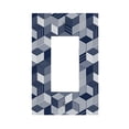 thumbnail image 1 of ZICANCN Outlet Covers Wall Plate, Abstract Cube Blue Stripes Light Switch Cover Decorative, Duplex Toggle Combo 1-Gang, 1 of 9