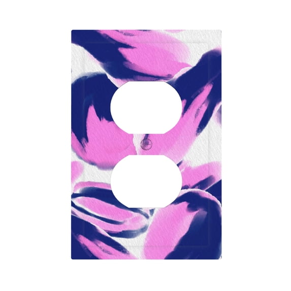ZICANCN Outlet Covers Wall Plate, Abstract Pastel Tulip Light Switch Cover Decorative, Duplex Toggle Combo 1-Gang