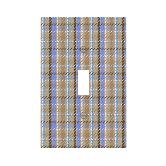 ZICANCN Outlet Covers Wall Plate, Abstract Plaid Style Light Switch Cover Decorative, Duplex Toggle Combo 1-Gang