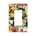 thumbnail image 1 of ZICANCN Outlet Covers Wall Plate, Asian Food Doodle Culture Light Switch Cover Decorative, Duplex Toggle Combo 1-Gang, 1 of 9