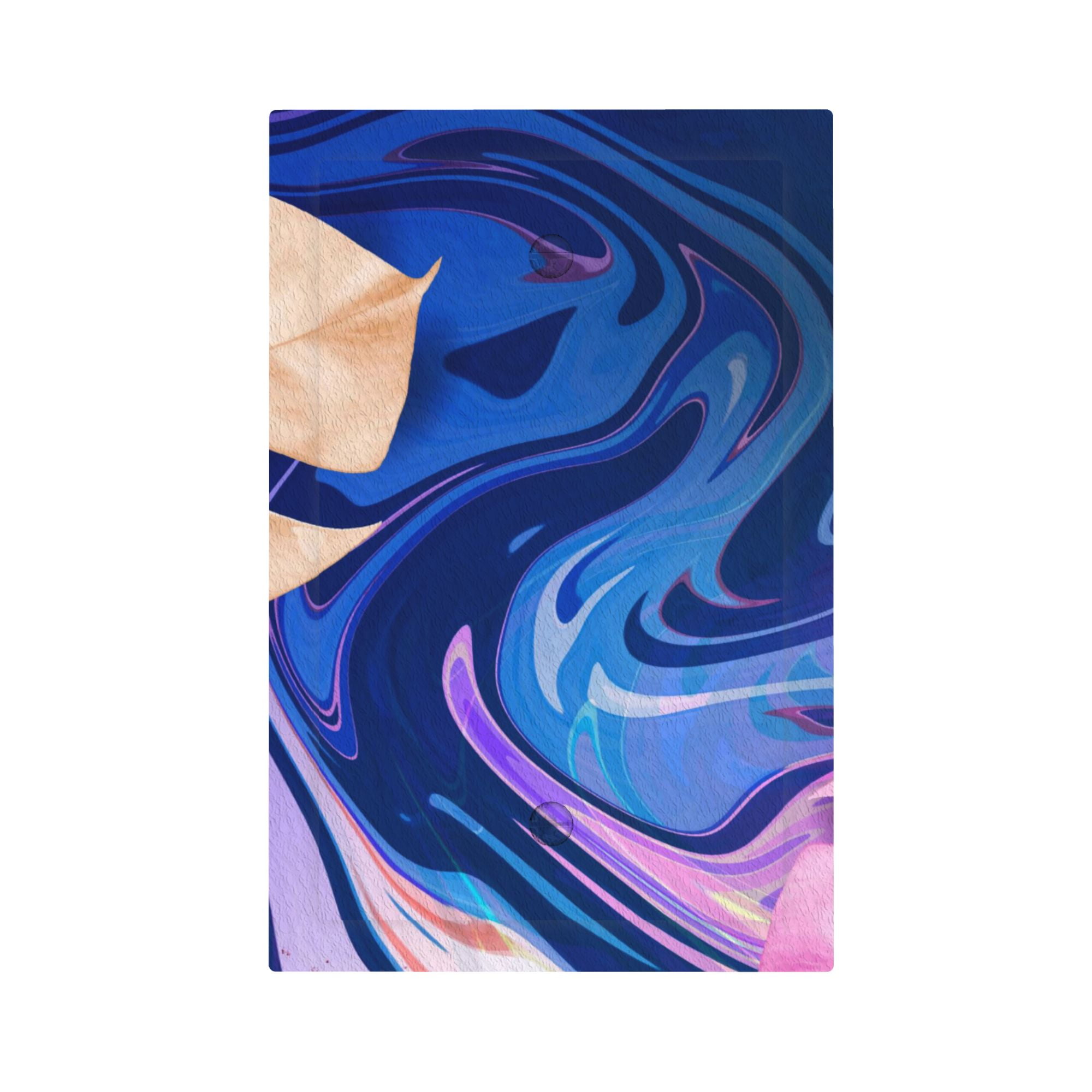 Light Switch Cover Plate Blue Gold Marble Abstract Luxury Modern Art 1 Gang Single Toggle Decorative Switch Plates Wall Plates Electrical Faceplate For Bathroom Bedroom Decor - View #5