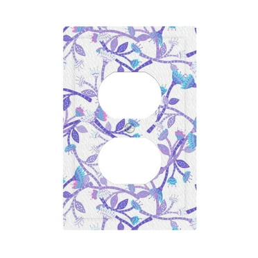 ZICANCN Outlet Covers Wall Plate, Botanical Modern Flower Light Switch Cover Decorative, Duplex Toggle Combo 1-Gang