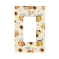 thumbnail image 1 of ZICANCN Outlet Covers Wall Plate, Cartoon Honey Bees Sweet Light Switch Cover Decorative, Duplex Toggle Combo 1-Gang, 1 of 9