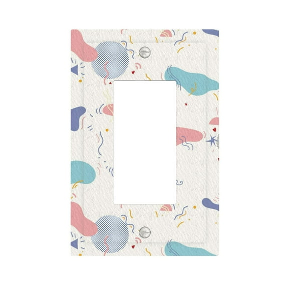 ZICANCN Outlet Covers Wall Plate, Colorful Footprint Light Switch Cover Decorative, Duplex Toggle Combo 1-Gang