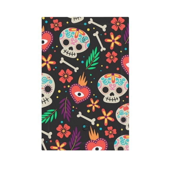 ZICANCN Outlet Covers Wall Plate, Colorful Skeleton Heart Light Switch Cover Decorative, Duplex Toggle Combo 1-Gang
