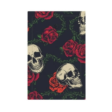 ZICANCN Outlet Covers Wall Plate, Colorful Skulls Tattoos Roses Light Switch Cover Decorative, Duplex Toggle Combo 1-Gang