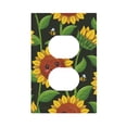 thumbnail image 1 of ZICANCN Outlet Covers Wall Plate, Cute Sunflowers Floral Bee Light Switch Cover Decorative, Duplex Toggle Combo 1-Gang, 1 of 9