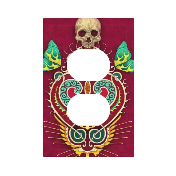 ZICANCN Outlet Covers Wall Plate, Day of The Dead Party Light Switch Cover Decorative, Duplex Toggle Combo 1-Gang