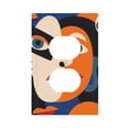 thumbnail image 1 of ZICANCN Outlet Covers Wall Plate, Face Patchwork Abstract Art Light Switch Cover Decorative, Duplex Toggle Combo 1-Gang, 1 of 9