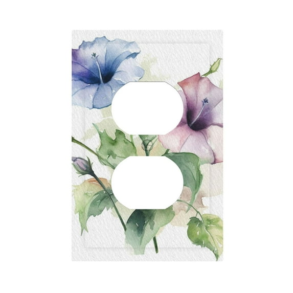ZICANCN Outlet Covers Wall Plate, Flowers Petals Light Switch Cover Decorative, Duplex Toggle Combo 1-Gang