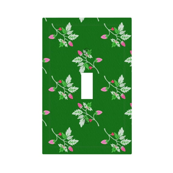 ZICANCN Outlet Covers Wall Plate, Green Simple Floral Light Switch Cover Decorative, Duplex Toggle Combo 1-Gang