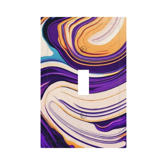 ZICANCN Outlet Covers Wall Plate, Marbled Ink Abstract Texture Light Switch Cover Decorative, Duplex Toggle Combo 1-Gang