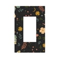 thumbnail image 1 of ZICANCN Outlet Covers Wall Plate, Moths Leaves Seamless Floral Light Switch Cover Decorative, Duplex Toggle Combo 1-Gang, 1 of 9