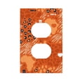 thumbnail image 1 of ZICANCN Outlet Covers Wall Plate, Orange Leopard Stripe Floral Light Switch Cover Decorative, Duplex Toggle Combo 1-Gang, 1 of 9