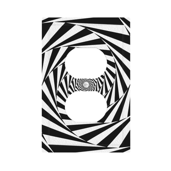 ZICANCN Outlet Covers Wall Plate, Pattern Spiral Texture Wallpaper Light Switch Cover Decorative, Duplex Toggle Combo 1-Gang
