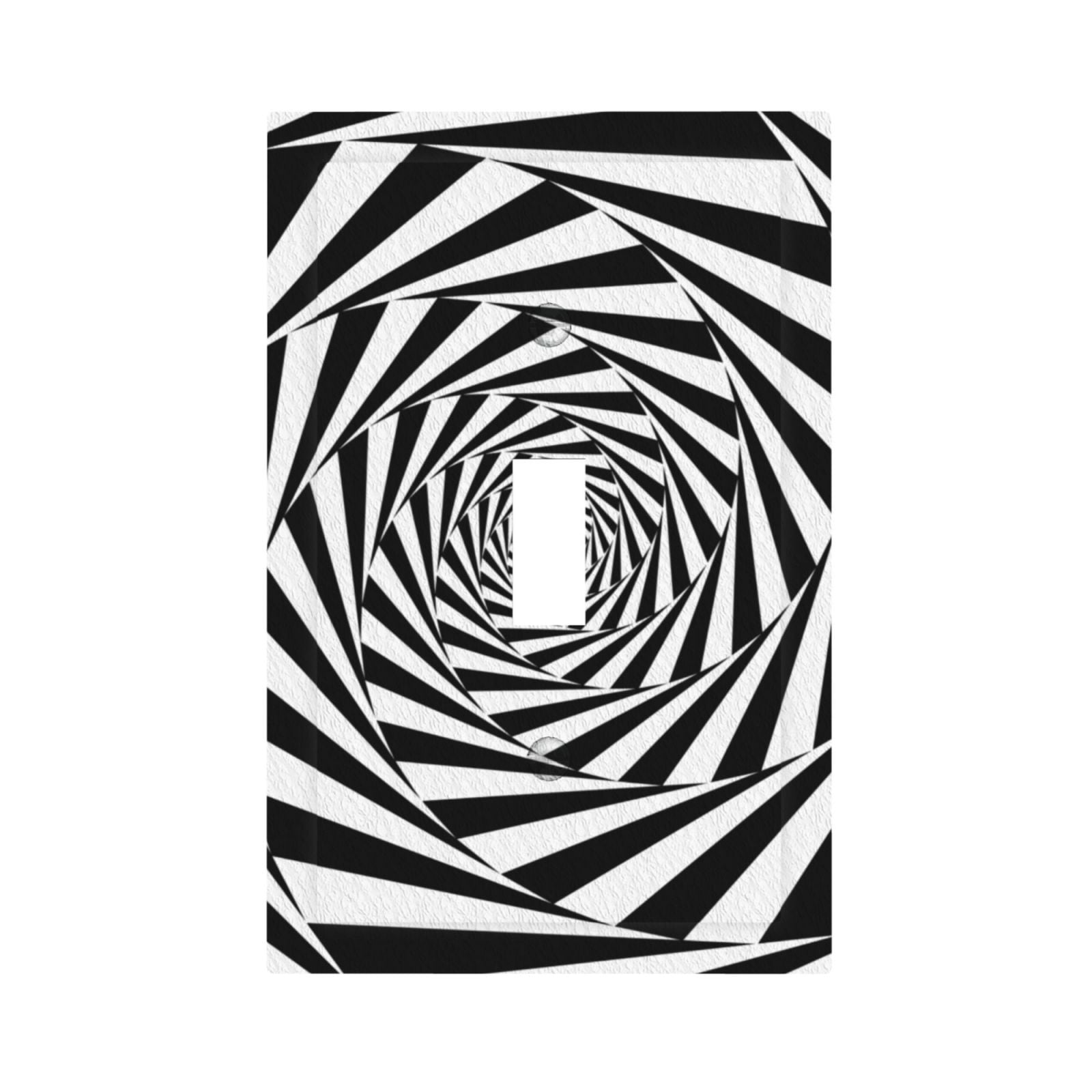 ZICANCN Outlet Covers Wall Plate, Pattern Spiral Texture Wallpaper