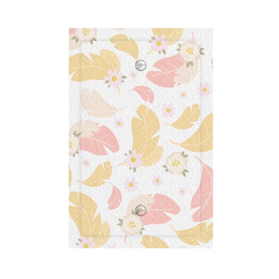 ZICANCN Outlet Covers Wall Plate, Pink Spring Flowers Leaves Light Switch Cover Decorative, Duplex Toggle Combo 1-Gang