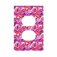 thumbnail image 1 of ZICANCN Outlet Covers Wall Plate, Purple Striped Leaf Light Switch Cover Decorative, Duplex Toggle Combo 1-Gang, 1 of 9