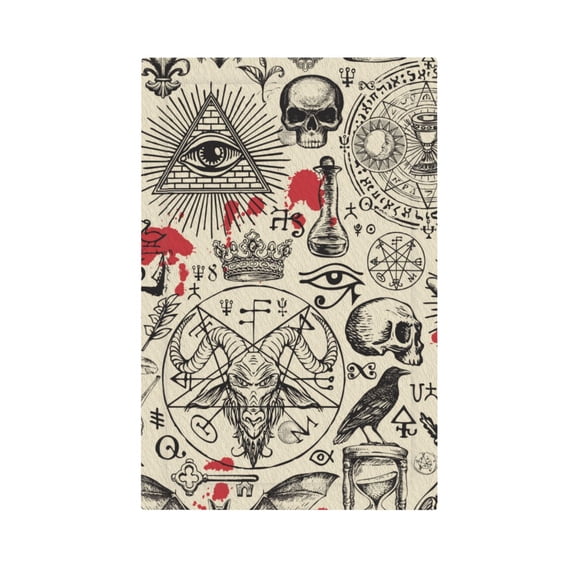 ZICANCN Outlet Covers Wall Plate, Retro Mystic Skull Bones Light Switch Cover Decorative, Duplex Toggle Combo 1-Gang