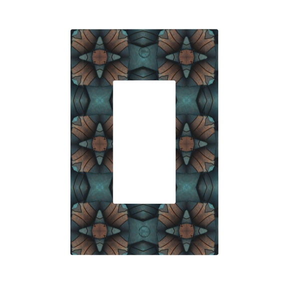 ZICANCN Outlet Covers Wall Plate, Seamless Flower Pattern Light Switch Cover Decorative, Duplex Toggle Combo 1-Gang