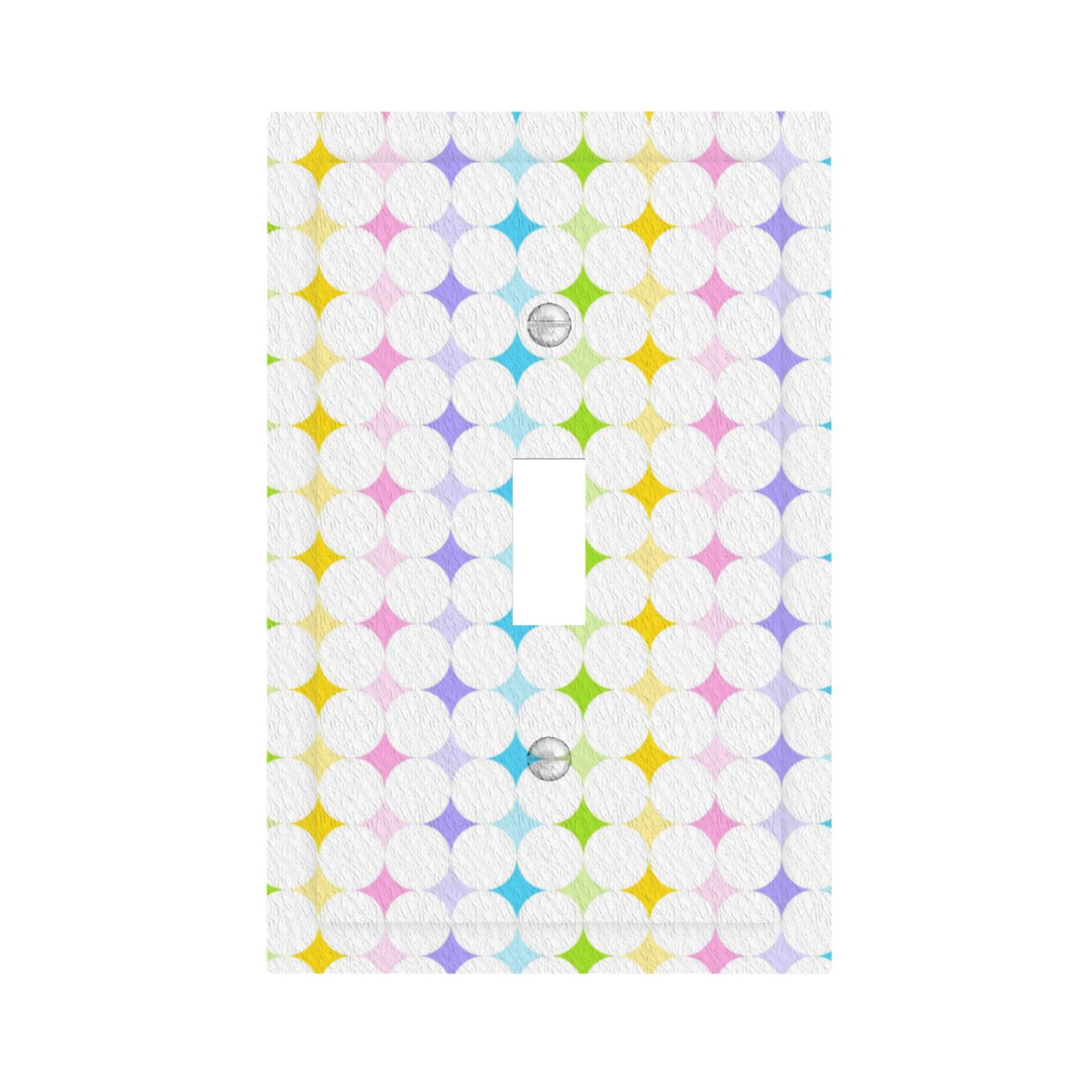 Xigua Glitter Light Switch Cover Plate - Blue, 1-Gang Size (4.53"H X 2.76"W), Decorative Wall Plate