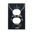 thumbnail image 1 of ZICANCN Outlet Covers Wall Plate, Skull Feathers Death Light Switch Cover Decorative, Duplex Toggle Combo 1-Gang, 1 of 9