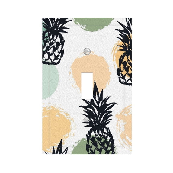 ZICANCN Outlet Covers Wall Plate, Tropical Pineapple Colorful Print Light Switch Cover Decorative, Duplex Toggle Combo 1-Gang