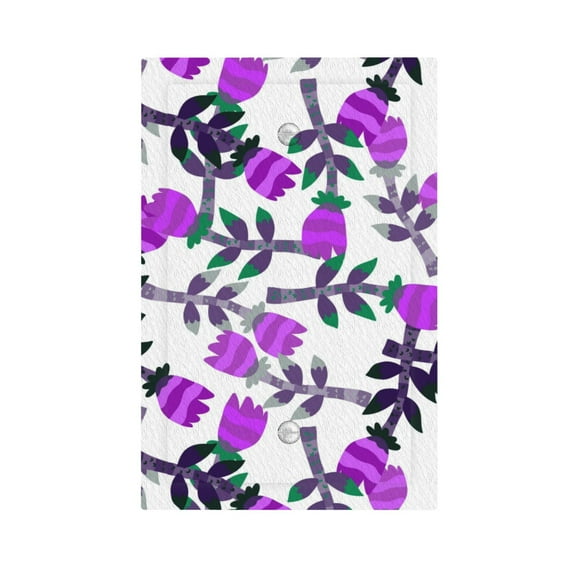 ZICANCN Outlet Covers Wall Plate, Vintage Purple Flowers Light Switch Cover Decorative, Duplex Toggle Combo 1-Gang